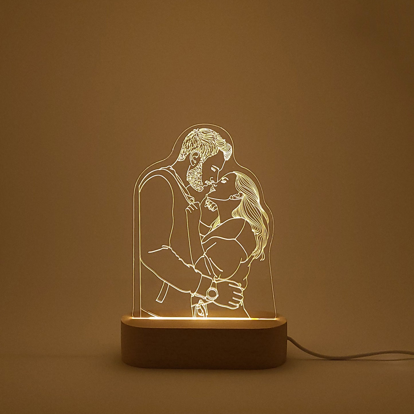 Personalized Lamp with Photo, 3D Photo Lamp, Personalized Photo Gift for Birthdays, Weddings, Christmas