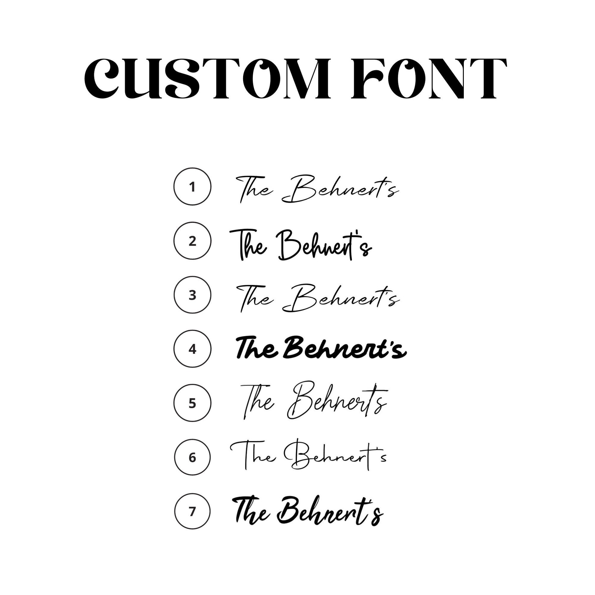 Personalised neon sign that reads "Better Together" in white light, showcasing different font options