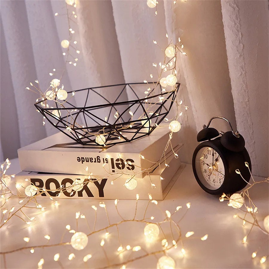 Fairy lights with crackling crystals, waterproof fairy lights 6 m long, ideal as room decoration, free shipping